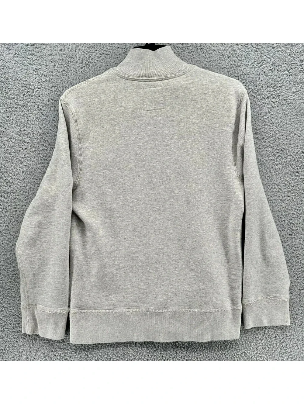J CREW Henley Sweater Mens Medium Gray Long Sleeve Casual Sweatshirt Heavyweight